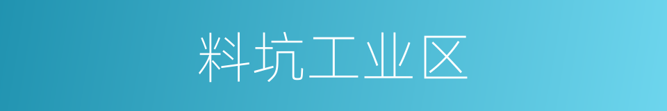 料坑工业区的同义词