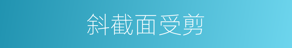 斜截面受剪的同义词