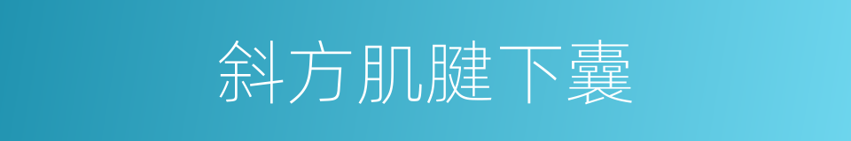 斜方肌腱下囊的同义词