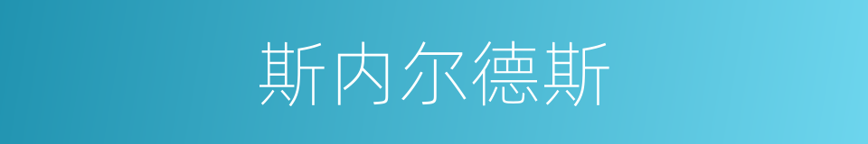 斯内尔德斯的同义词