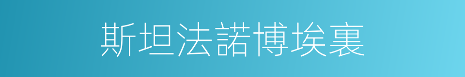 斯坦法諾博埃裏的同義詞