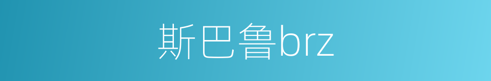 斯巴鲁brz的同义词