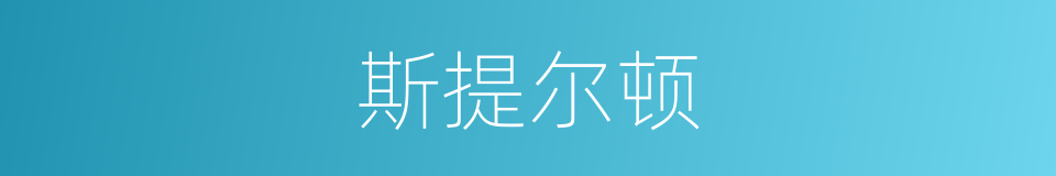 斯提尔顿的同义词
