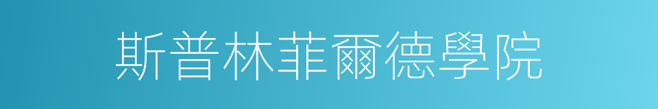 斯普林菲爾德學院的同義詞