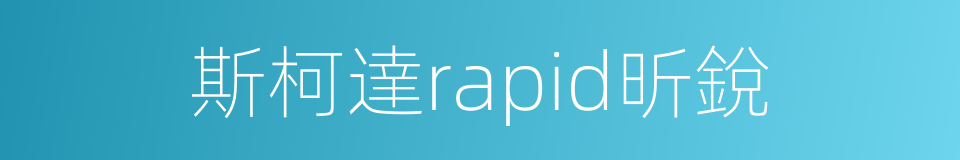 斯柯達rapid昕銳的同義詞