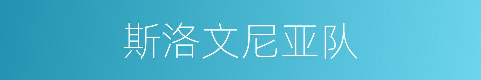 斯洛文尼亚队的同义词