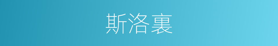 斯洛裏的同義詞