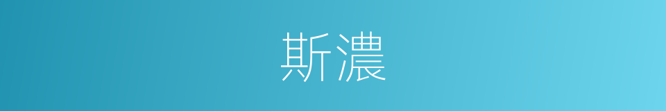 斯濃的同義詞