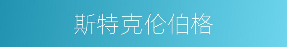 斯特克伦伯格的同义词