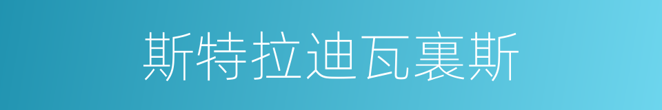 斯特拉迪瓦裏斯的同義詞