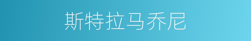 斯特拉马乔尼的同义词
