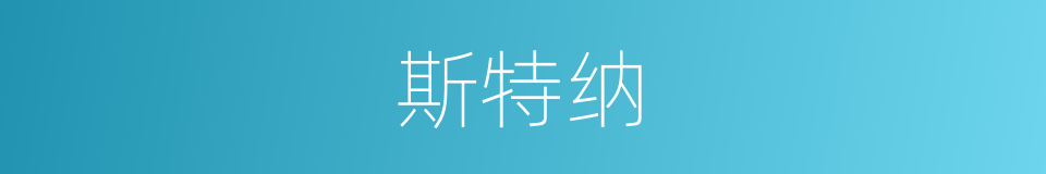 斯特纳的同义词