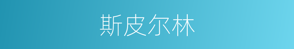 斯皮尔林的同义词