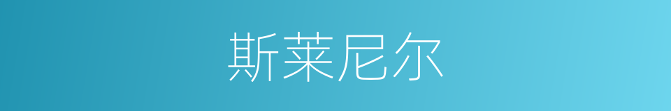 斯莱尼尔的同义词