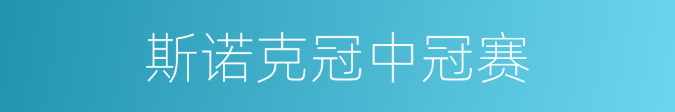 斯诺克冠中冠赛的同义词