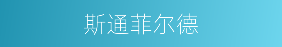 斯通菲尔德的同义词