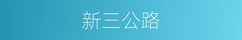 新三公路的同义词
