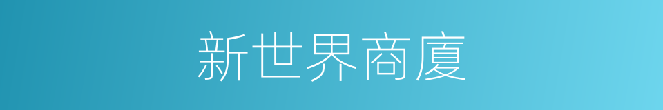 新世界商廈的同義詞