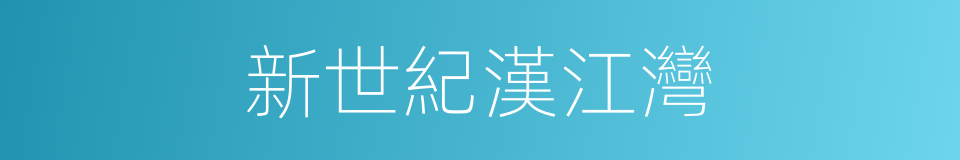 新世紀漢江灣的同義詞