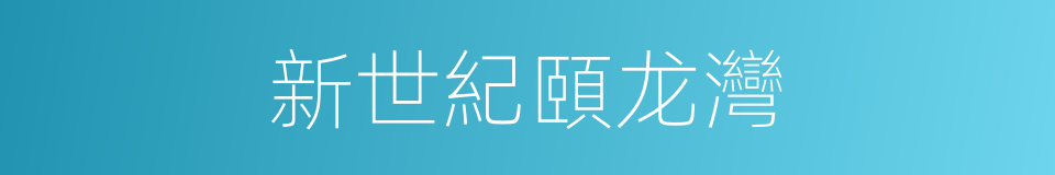新世紀頤龙灣的同義詞