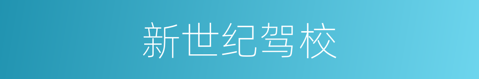 新世纪驾校的同义词
