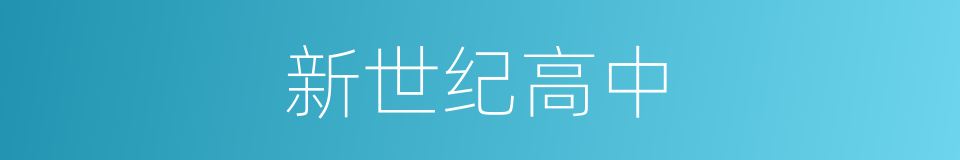 新世纪高中的同义词