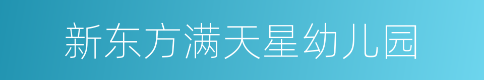 新东方满天星幼儿园的同义词