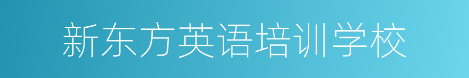 新东方英语培训学校的同义词
