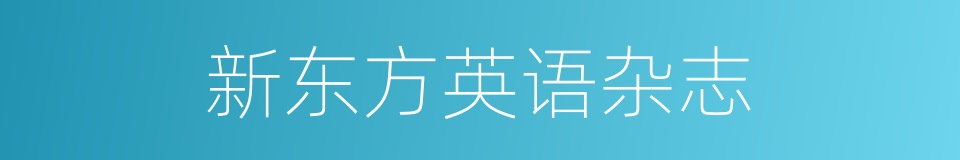 新东方英语杂志的同义词