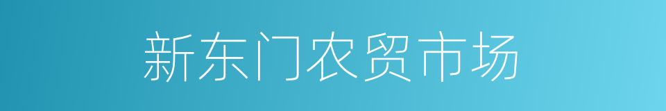 新东门农贸市场的同义词