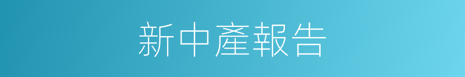 新中產報告的同義詞