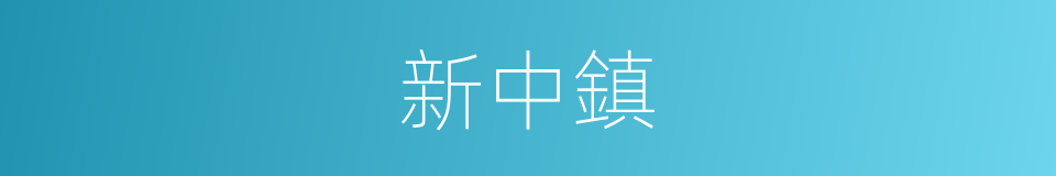 新中鎮的同義詞