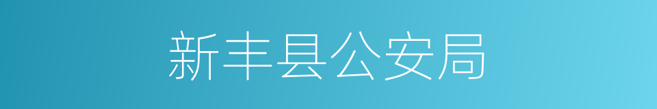 新丰县公安局的同义词