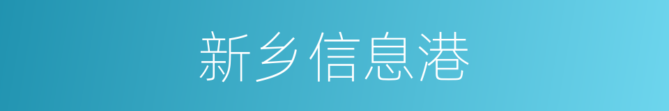 新乡信息港的同义词