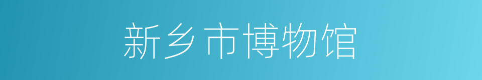 新乡市博物馆的同义词