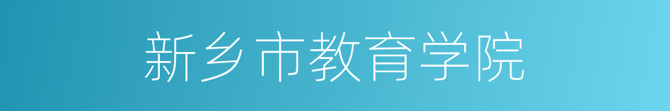 新乡市教育学院的同义词