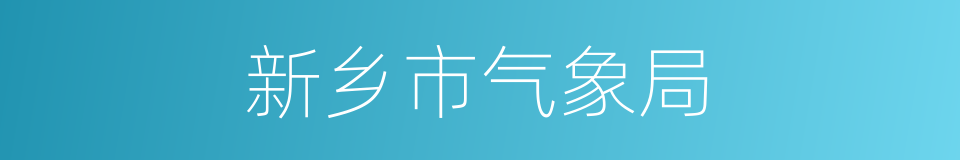 新乡市气象局的同义词