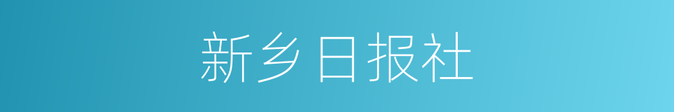 新乡日报社的同义词