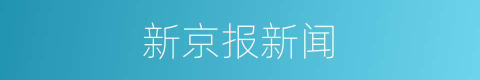 新京报新闻的同义词