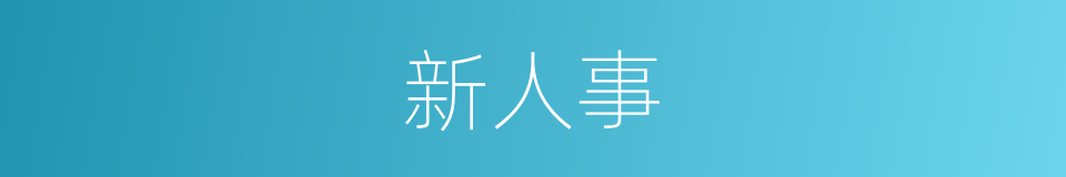 新人事的同义词