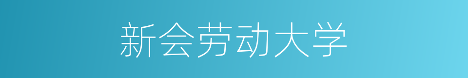 新会劳动大学的同义词