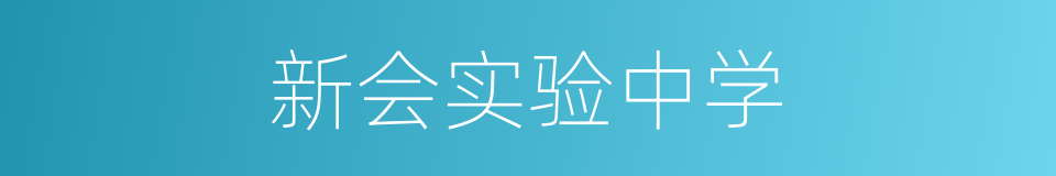 新会实验中学的同义词