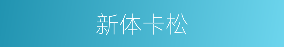 新体卡松的同义词