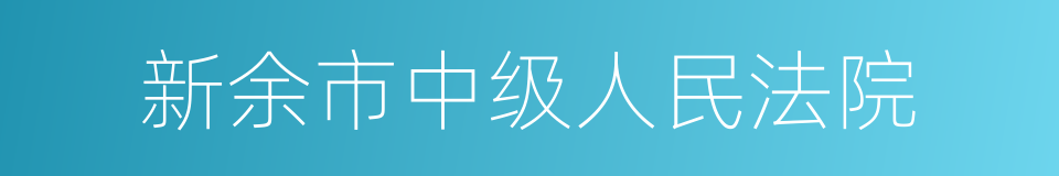 新余市中级人民法院的同义词