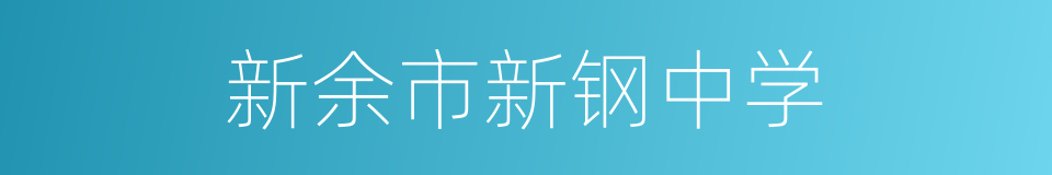 新余市新钢中学的同义词