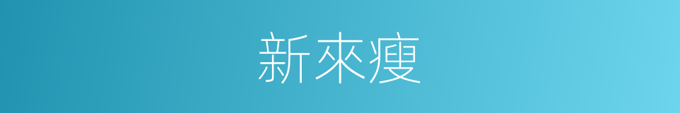 新來瘦的同義詞