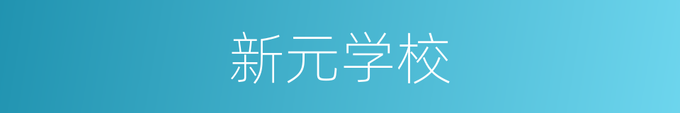 新元学校的同义词