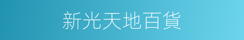 新光天地百貨的同義詞