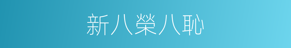 新八榮八恥的同義詞