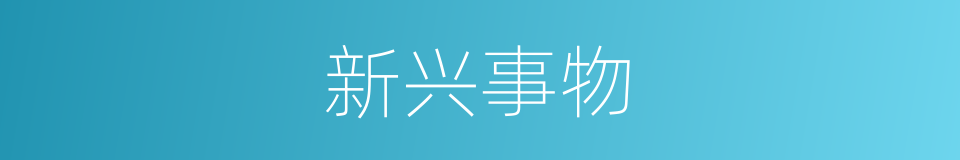 新兴事物的同义词